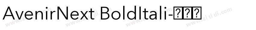 AvenirNext BoldItali字体转换